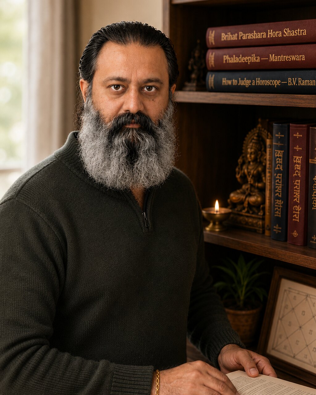 Jinesh Savlani studying classical Vedic Astrology